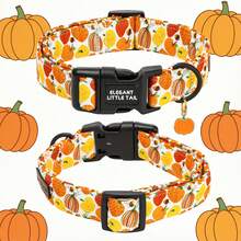 Elegant Little Tail Halloween Dog Collar, Autumn Pumpkin Dog Collar With Pendant, Adjustable Holiday Dog Collar - Multicolor - View 4
