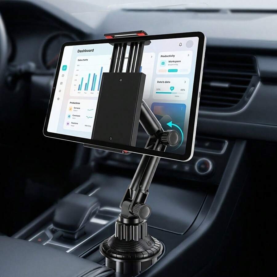 xnyocn Car Cup Holder Phone And Tablet Mount - 360° Adjustable Heavy Duty Universal Phone And Tablet Holder - Black D53-pZ2 - View 1