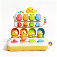 Boneka Edukasi Kotak Mekanik Ciluk-Ba Seru untuk Bayi dan Balita, Boneka Tekan dan Muncul Bertema Bebek Kuning Laut, Pencerahan Kognitif Sebab-Akibat, Pengalaman Sensorik Tombol Multi-Tekstur, Mengembangkan Keterampilan Motorik Halus dan Konsentrasi, Boneka Pembelajaran Awal Interaktif yang Tahan Lama untuk Bayi - MultiWarna - View 14