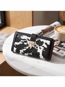 Pomelo Best Dompet Panjang Kulit PU Motif Sapi Terbaik Pomelo dengan Pemblokir RFID, 12 Slot Kartu, Jendela ID, Gesper untuk Wanita, Dompet Kecil untuk Wanita - MultiWarna - View 10