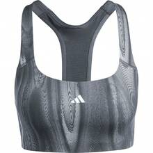 Adidas PWIM MS 3S BRA Women's Training Sports Bra - Black Gray - View 5
