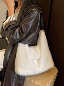 Niche Design New Fashion Versatile Premium Handbag Shoulder Underarm Commuter Bag - White - View 5