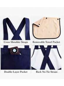Pet Grooming Workwear Long Sleeve Waterproof Anti-Hair Apron Pet Shop Groomer Oil-Resistant Dirt-Resistant Wipeable Cleaning Grooming Apron Set - Multicolor - View 8