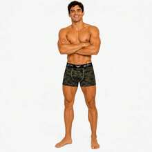 Kit com 8 Cuecas Boxer Estampada em Poliéster Premium Cueca Box Adulto Masculina Conforto e Qualidade - Multicolorido - Visão 11