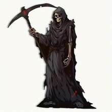 壓克力死神萬聖節迷你立牌，多功能室內/室外裝飾，適用於居家與辦公室 - S - 查看 5