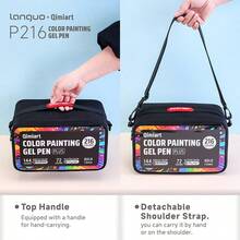 Langguo New 216pcs 216-Color Gradient Pens, 144-Color Neutral Pens, 72-Color Highlighting Pens (216-Color Travel Pack, Rack-Mounted For Easy Storage), 0.5mm/0.7mm/1.0mm Nib, Transparent Barrel, Suitable For Drawing, Highlighting, Student Notes, Sketching, Manual Making, Office Use - Sets - View 6