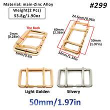 SinHo Double Prong Buckle Replacement, 2pcs Zinc Alloy Buckle, High-Quality Metal Strap Hardware, Ideal For Bags & Belts, Leathercraft Accessory - Multicolor - View 6