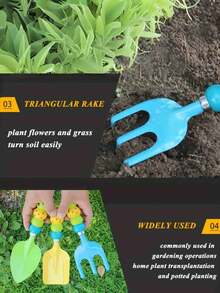 1 Set (3pcs) Caterpillar Outdoor Gardening Tools For Flower And Plant Cultivation, Suitable For Beach Foraging, Succulent Planting, Vegetable Gardening, Garden Tools, Outdoor Garden, Vegetable Patch, Farm - View 3