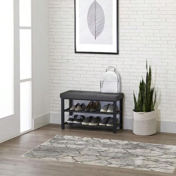 Neatfreak! Fabric Upholstered Shoe Storage Bench