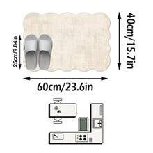 1 Buah Karpet Area Lembut Bergaya Minimalis Modern Estetika Prancis Warna Krem, Bahan Kasmir Imitasi, Cocok untuk Kamar Mandi, Dapur, Pintu Masuk, Lorong, Samping Tempat Tidur, Ruang Tamu, Kamar Tidur, Dapat Dicuci dengan Mesin Sepanjang Musim, Ukuran Besar Asimetris, Dekorasi Rumah - MultiWarna - View 11