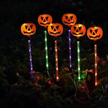 Solar Powered Outdoor Ground Lights, 27.5 Inch Halloween Glowing Skull, 20 Inch Cute Ghost & Pumpkin Set, Suitable For Yard, Lawn And Pathway - In-ground Light - View 7