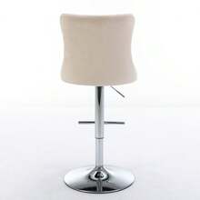 Barhocker - Beige + Samt + Schaumstoff - Übersicht 8