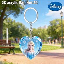 Disney Frozen Elsa Women's Creative Keychain Elsa Heart Cute Heart Keychain Decoration - Bag Pendant, Car Key Ring, Rearview Mirror Hanging Ornament - Suitable For Father's Day, Easter, Halloween, Christmas, Birthday, Back To School Season Gifts Cute Keychain, Women's Keychain, Key Chain, Keychain Pendant, Women's Car Accessories, Back To School, Mexico - Multicolor - View 4