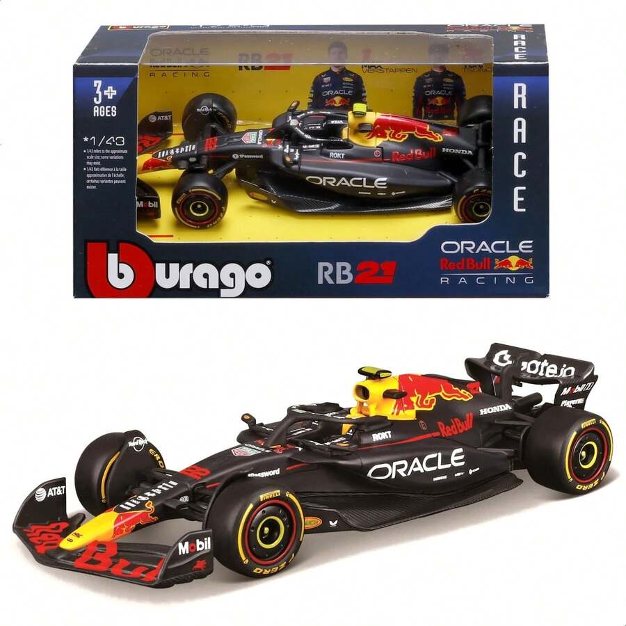 Burago Racing RB21#22 Yuki Tsunoda 2025 F1 世界錦標賽賽車系列 1/43 合金模型車