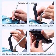Quick Install Bike Handlebar Phone Mount With Anti Slip Silicone For Motorcycles Scooters And All Smartphones Up To 7.2 - Black - View 10