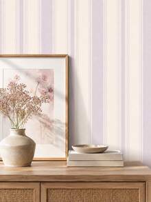 SUPSTICKER Macaron Color Vertical Striped French Vintage Wallpaper, PVC Vinyl, Self-Adhesive Removable, DIY Peel And Stick, Suitable For Cabinets, Drawers, Laundry Area Renovation - 1PC - View 7