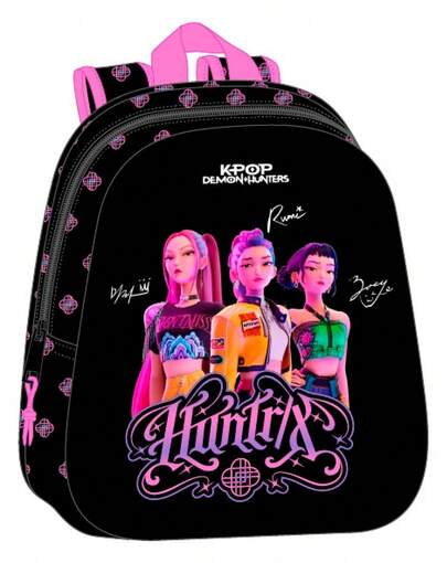 Safta KPop Demon Hunters Zaini scolastici K-Pop Demon Hunters, Mini, Teen, Junior, Doppio, espandibile, compatibile con trolley