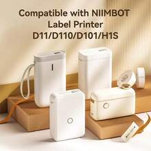Niimbot 1 Roll Thermal Label Waterproof Sticker Self-Adhesive White Paper D110/D11/H1s Mini Thermal Printer Label Barcode Printing - View 7