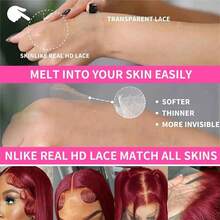 Dollface 18–38 Zoll lange "Body Wave"-Echthaarperücke mit Lace-Front, Modell 613; 13x6 Echthaar-Lace-Frontperücke; HD-Lace-Perücke mit vorgezupftem Haar; 200 % Dichte, lange blonde Damenperücke - S99J - Übersicht 10