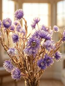 1 Bundle 30/60g Dried Flowers, Suitable For Bouquets, Wreaths, Photo Frames, Aromatherapy, Candles, Epoxy Resin Crafts, Mixed Bouquet Decoration, Ins Style Nordic Home Decor, Valentine's Day Mother's Day Father's Day Gift, Dopamine Color Palette Bouquet DIY, Wedding Banquet Party Scene Decoration, Dining Table Flower Arrangement Decoration - Light Purple - View 5