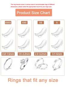 Resin Ring Adjuster, Invisible Ring Sizer Pad Suitable For Loose Rings, Fits All Finger Sizes, Invisible Ring Adjuster For Loose Rings - Multiple Finger Sizes, Comfortable Protective Ring Adjuster - Adjustable Transparent Tightening Ring Adjustment Tool Jewelry Protector Suitable For Loose Rings, Fits Any Ring Size Ring Adjuster, Suitable For Women - Multicolor - View 3