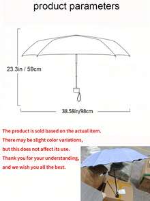 Customized Name Umbrella, Sun Protection, Water-Activated Floral Pattern, Fashionable Umbrella, Outdoor Photography Essential, Thick And Durable, Ideal Holiday Gift - Multicolor - View 7