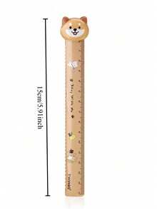 1pc Assorted Colors, Cute Pet Head Straight Ruler, Cartoon Animal Scale Ruler, Fun Illustration Ruler, Schoolwork Measurement And Marking, Planner Layout Positioning, Halloween Handmade Cutting Assistant, Christmas Card Drawing, Back To School Drawing, School Season Diagram Annotation, Desktop Drawing, Creative Crafting - Multi-color - View 7