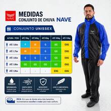 Capa De Chuva Motoqueiro Nylon Emborrachado Impermeável Nave - A - Visão 5