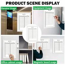 2/5pcs (With Adhesive) Hollow Transparent Acrylic Schedule Planner Display Stand & To-Do List Frame, A4 Reusable Dry-Erase Chore Chart Holder, Aesthetic Desktop Decor For Room Decoration And School Locker Storage - Multiple Specifications - View 8