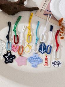 1pc New Acrylic Pendant Charm, Exquisite Cute Style, Alloy & Acrylic Material, Suitable For DIY Creative Necklace, Bracelet, Earrings, Bag Chain, Keychain, Waterproof & Sweat-Proof, Suitable For Daily Casual Wear - Multicolor - View 3