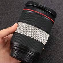1 Roll 12-Row Self-Adhesive Crystal Rhinestone Ribbon - DIY Sequin Sticker Roll, Suitable For Handicrafts, Phone And Car Decoration, Jewelry Making Supplies, Diamond Shape - A - View 3
