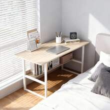 Computer Desk, Office Desk, 80*40*72 Cm, Modern Style, For Study, Bedroom, Living Room, Wood/Rustic Brown - Wood - View 6