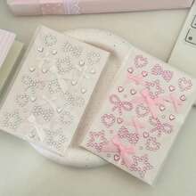 [Back To School]4pcs/3pcs/2pcs/1PC 3 Colors 2 Styles Solid Color Rhinestone Stickers, Including Heart, Bow, Musical Note And Other Geometric Patterns, Suitable For Students' Decoration Cards, Gifts, Notebooks, Diaries, And Can Also Be Used As Gifts - Multicolor - View 16