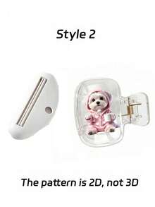 Heart-Shaped Bathrobe Maltese Puppy Brushing Teeth Pattern Toothbrush Head Cover, Storage Box, Toothbrush Protective Cap Holder, Essential Bathroom Accessories For Home And Business Travel, Daily Use And Outdoor Travel, Portable Toothbrush, Back To School Gift - Multicolor - View 14