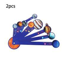 hoojojo Solar System Learning Flash Cards, STEM Astronomy Tool, Montessori Cognitive Resource, Rotating Planet Display, Classroom & Home Educational Supplies, Back To School Essential - Multicolor - View 14