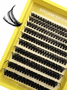 Hinarin 200pcs D Curl Single Cluster False Eyelashes 60D 8-26mm Exaggerated Long DIY Cluster Lashes Fluffy Dense Natural Look Long-Lasting Ultra-Light Reusable For Eyelash Extensions And Makeup - D - View 7