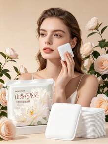 OEIEZ 120pcs Thickened Square Cotton Pads, Lint-Free Extra Large Soft Makeup Remover Pads, Single Pad Full Face Cleansing, Suitable For Toner, Makeup Removal And Nail Polish Removal - View 10