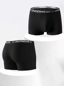 4pcs Men's Underwear, Medium Elasticity, Men's Boxer Briefs Basic Style, Fashion Gift Underwear, Men's Briefs - Multicolor - View 3