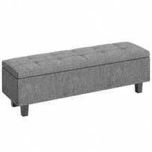 Storage Benches - 다크 그레이 + 린넨 - 보기 1