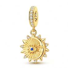 1pc 18K Gold Plated Cat Dog Pet Enamel Lucky Cat Moon Star Heart Charm Bead Suitable For Bracelet Necklace DIY Jewelry Making Gift For Girls Women Perfect Holiday Gift Creative Versatile Birthday Anniversary Wedding Favor Gift - Gold - View 17