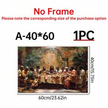 [Elegant Black Last Supper Art]1pc Elegant Black Last Supper Canvas Wall Art - High-Quality Print, Pine Wood Frame, Ready To Hang - Perfect For Living Room, Dining Room Or Classroom Decor - Multicolor - View 15