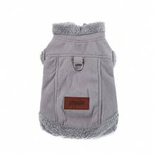 1pc Pet Plush Jacket Autumn Winter Warm Dogs Coat Retro Corduroy Outdoor Windproof Clothes Fot Dog Suitable For Small Medium Dogs - Multicolor - View 11