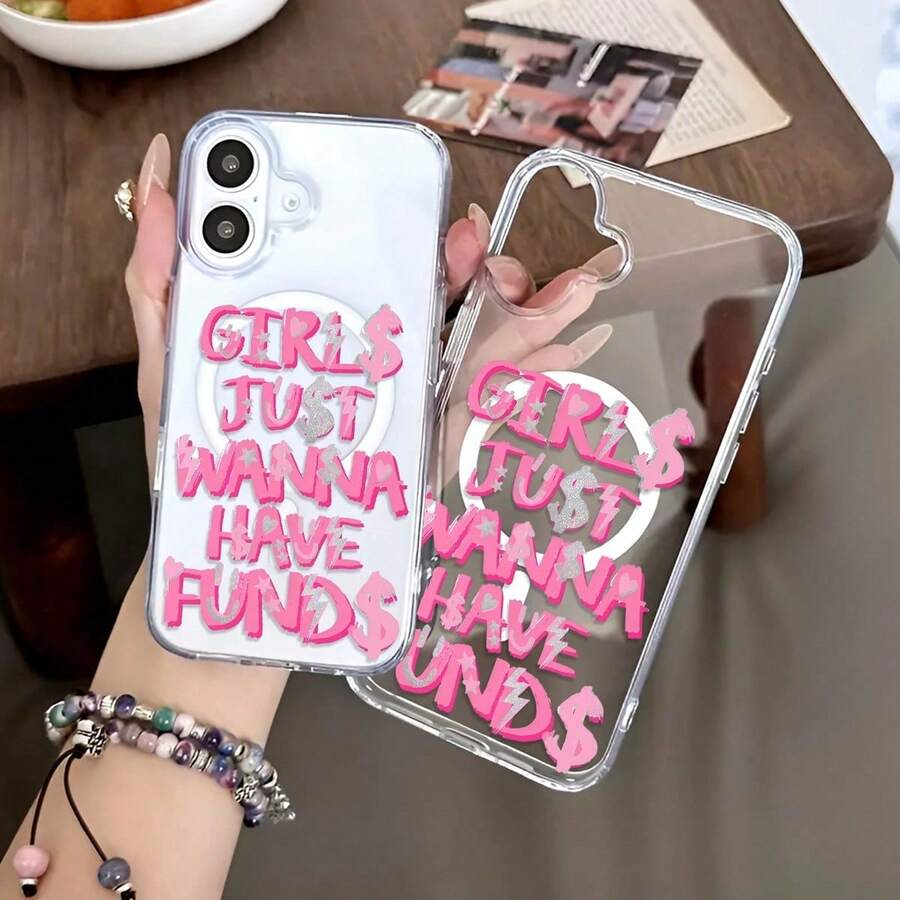 Personalized Girl Print Pattern Premium Magnetic Phone Case For Compatible With IPhone 16e/16/15/14/13/12/11/ProMax - 無色 - 查看 1