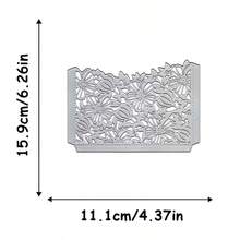 1pc Creative Floral Background Metal Cutting Template, Multi-Functional DIY Craft Tool, Suitable For Scrapbooking, Photo Albums, Greeting Cards And Home Decor, Ideal For Holiday Greetings And Handmade Crafts - Flower - View 10