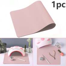 1pc Waterproof Nail Art Desk Mat, Soft Microfiber PU Leather Material, Reusable And Foldable, Suitable For Nail Salon And Home Use, Nail Art Supplies - Multicolor - View 9
