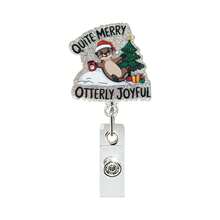 1pc Christmas Retractable Rotating Badge Reel Holder - Multicolor - View 9