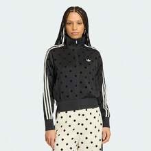 Jaket Kasual Adidas FB TT Classic Satin Polka Dot Funnel Neck KV1166 - Hitam - View 2