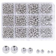 1 Box 3/4/6/8mm Gold/Silver And 8mm Christmas Color Spacer Beads, For Jewelry Making, DIY Bracelets, Necklaces, Earrings - A - View 8