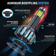 HYNBYZJ 2pcs 12 Sides H4 H7 Car LED Headlights H11 9005 HB3 9006 HB4 LED Headlight Car Lights Bulbs For Auto 12V 24V - A - View 5