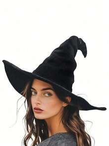 Women's Velvet Witch Hat With Organza Bow Decoration, Halloween Cosplay Costume Accessory - One Size Fits All * Random - View 10